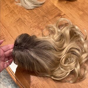 Elegant Blonde and Brown Hair “topper”Extension. Never actually used/worn